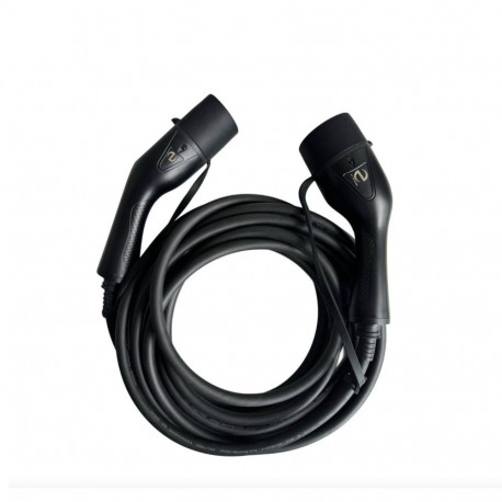 EV Charge AUX325T2 Premium ES CE Universālais kabelis 22 kW 32A Tips 2 uz Tips 2 5M Melns