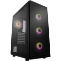 "ATX CMT340 FSP Plus Mid tower/Tempered Glass side panel/2xUSB 3.0/HD Audio/ARGB/4x120mm fan/Black"