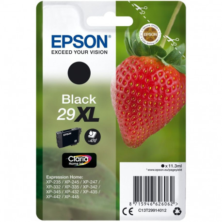 "Epson Tinte 29XL C13T29914012 Schwarz bis zu 470 Seiten"