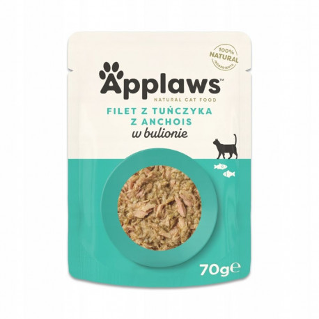 APPLAWS Tuna fillet with anchovy & seaweed in broth - wet cat food - 70g