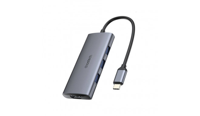 Choetech Adapter 7w1 Choetech HUB-M19 USB-C (silver)