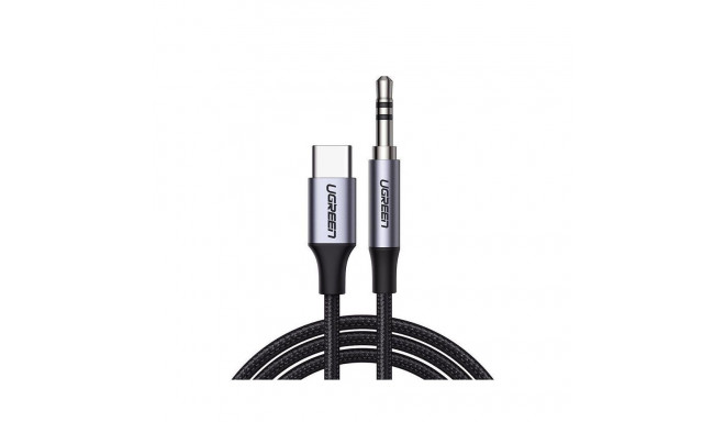 Ugreen Ugreen AUX stereo audio cable 3.5 mm mini jack - USB Type C for tablet phone 1m black (CM450 