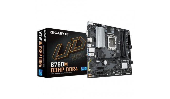 Gigabyte Mainboard||Intel B760 Express|LGA1700|Micro-ATX|Memory DDR4|Memory slots 4|2xPCI-Express 3.