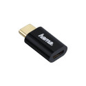 Hama Hama 00178399 Adapter, micro USB to USB Type-C plug, Black