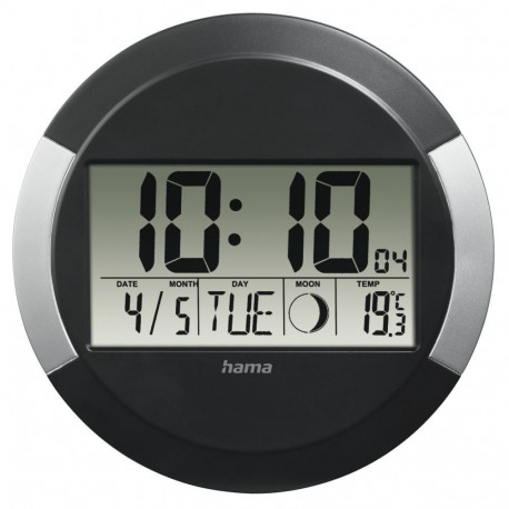 Hama Hama 00186383 PP-245 Wall Clock Black