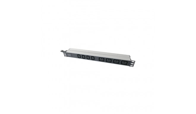 Digitus 1U Aluminum PDU, rackmountable, 4x C13, 4x C19 2x 16A Plug, 250VAC 50/60Hz open end | DN-954