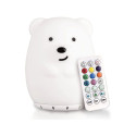 Elight BE1 Bear Soft Silicone Kids Color Night Led Lamp with battery / USB&remote White