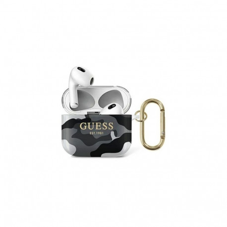 Guess Apple AirPods 3 cover Camo Collection Black White