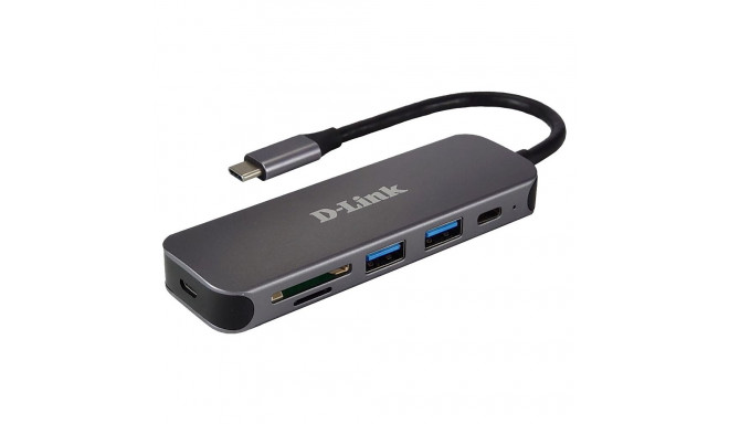 D-Link 5-in-1 USB-C jaardilugejaga jaotur DUB-2325