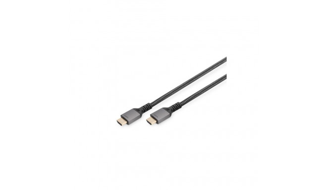 Digitus 8K PREMIUM HDMI 2.1 Connection Cable DB-330200-010-S Black, HDMI to HDMI, 1 m