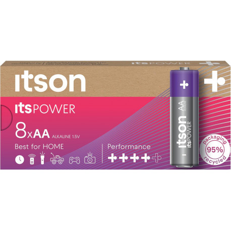 itson itsPOWER battery Alkaline LR6IPO/8CB (opened package)