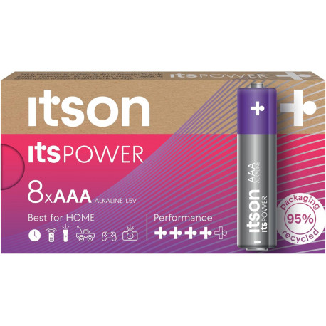 itson itsPOWER battery Alkaline LR03IPO/8CB (opened package)