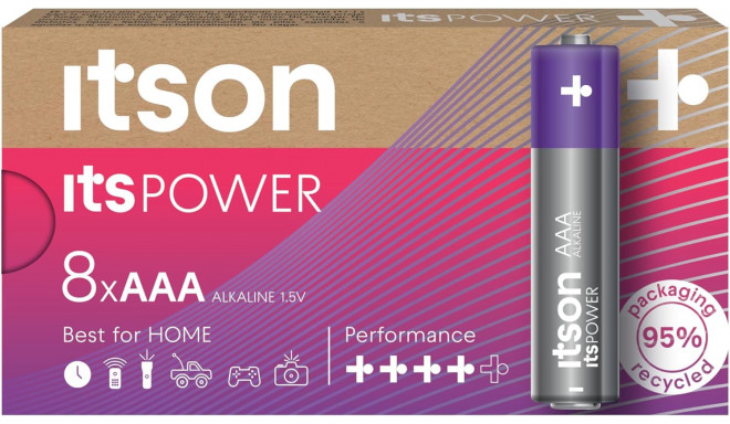 itson itsPOWER battery Alkaline LR03IPO/8CB (opened package)