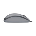 Logitech M110 Silent Wired Mouse, USB Type-A, 1000 DPI, Mid Grey