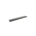 PATCH PANEL 24 PORT 0.5U 19" CAT.5E FTP WITH CABLE ORGANIZER SHIELDED BLACK LANBERG