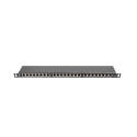 PATCH PANEL 24 PORT 0.5U 19" CAT.5E FTP WITH CABLE ORGANIZER SHIELDED BLACK LANBERG