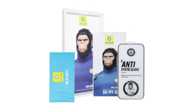BlueO 5D Mr. Monkey karastatud klaas raamiga Apple iPhone 12 Pro Max must