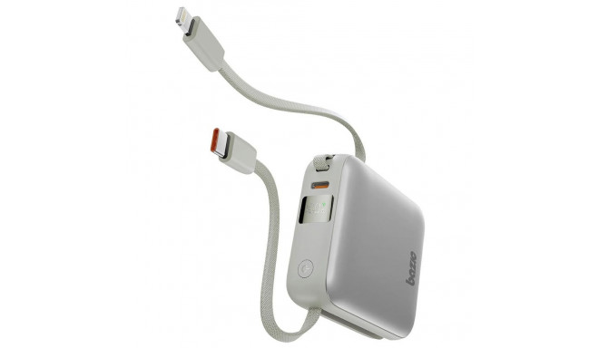 PowerBank 3in1 Bazic Fusion Mini 10000mAh cable USB-C/Lightning gray