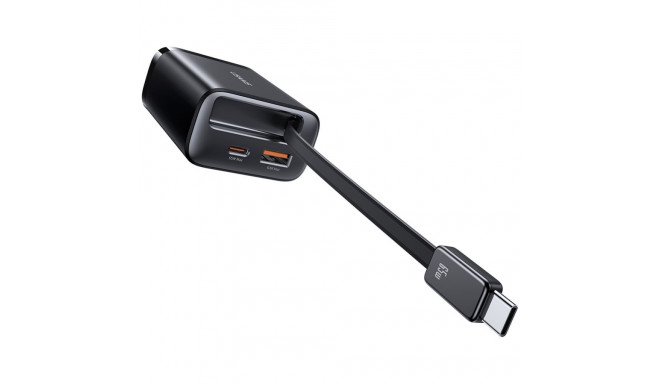 Wall charger USAMS Xiang Series CC299 65W 1xUSB-C 1xUSB-A + USB-C cable white