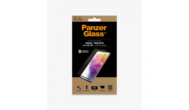 PanzerGlass E2E Regular Samsung A73 ümbrisega sõbralik must