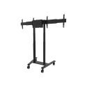 Neomounts põrandastend | ADM-875BL2 kahe ekraani adapter | reguleeritava kõrgusega | 42-65" | maksim