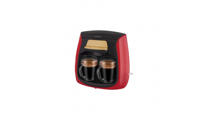 Sencor SCE 2101RD kohvimasin kahe tassiga 0.3L 500W