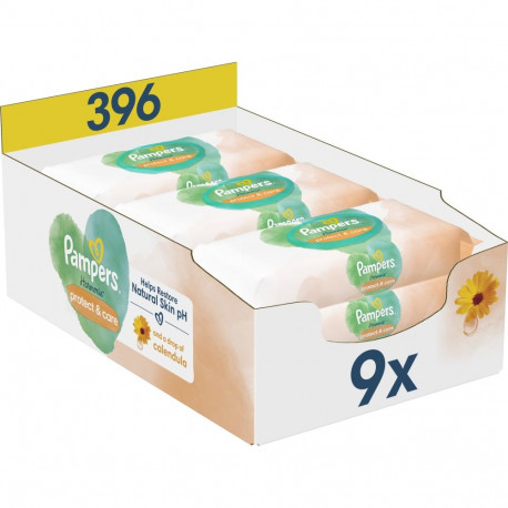 Pampers Harmonie Protect & Care Wet wipes 9x44 pcs.