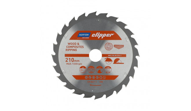 NORTON ketassaag 210mm x 30mm x 24z puit ja komposiidid ATB (2.8 / 1.8)