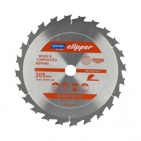 NORTON ketassaag 305mm x 30mm x 24z puit ja komposiidid ATB (3.2 / 2.2)