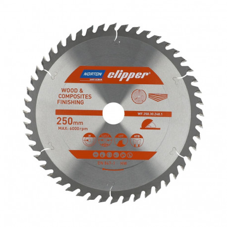 NORTON ketassaag 250mm x 30mm x 48z puit ja komposiidid ATB (3.2 / 2.2)