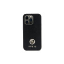 Guess GUHCP15SPS4DGPK Apple iPhone 15 6.1" must kõvakaaneline ümbris Strass Metal Logo