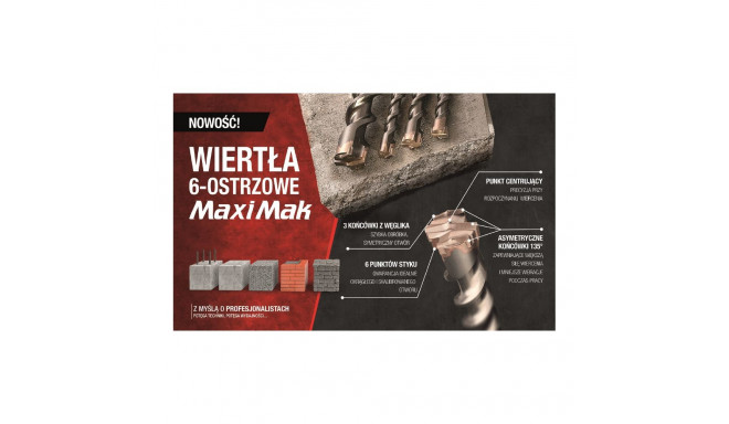 MAKITA SDS MAX puuriots 22x400x540 mm MAXI MAK 6-teraga