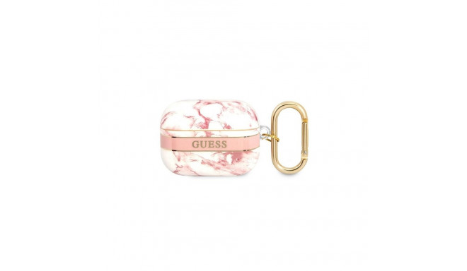 Guess GUAPHCHMAP AirPods Pro ümbris roosa marmor Strap Collection