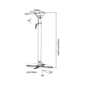 Sunne | Ceiling mount | PRO300XL2 | Adjustable Height, Adjustable Length, Tilt, Swivel | Maximum wei