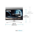 BENQ EX271Q 27-tolline IPS QHD 350cd/m2 1ms HDMIx2 DP USB C DP režiim PD65W HUB USB pööratav