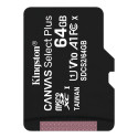 KINGSTON 64GB micSDXC Canvas Select Plus 100R A1 C10 Single Pack w/o ADP