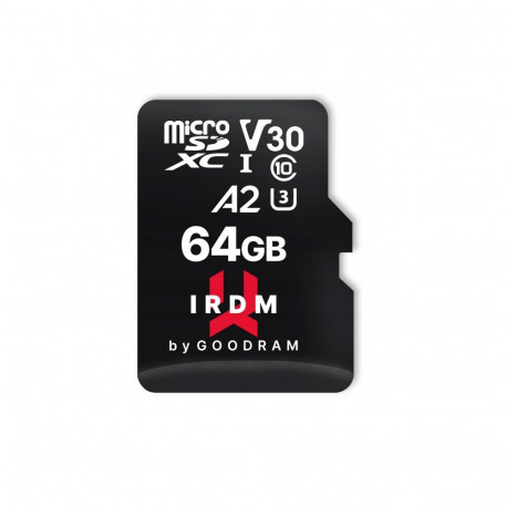 GoodRam memory card IRDM 64GB microSD UHS-I U3 A2 V30 with adapter