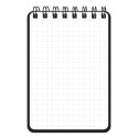 Notepad in spiral binding A7 MEMO square 60 sheets black