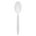 Spoons SMILE plastic, white, 25 pcs
