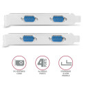 NET CARD PCIE 250KBPS 4PORT/SP&LP PCEA-S4N AXAGON