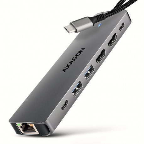 I/O HUB USB-C 7IN1 DUAL 4K/0.15M HMC-7HX2 AXAGON