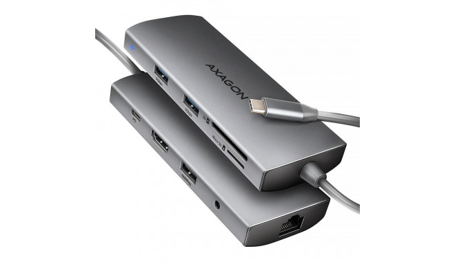 I/O HUB USB-C 9IN1 5GBPS/0.2M HMC-8HLSA AXAGON