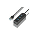 I/O HUB USB3.0 4PORT CHARGING/1.2M HUE-S2BL AXAGON