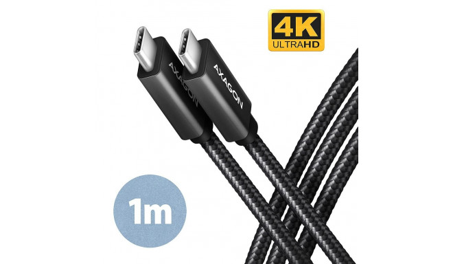 CABLE USB-C TO USB-C 1M 100W/BLACK BUCM32-CM10AB AXAGON