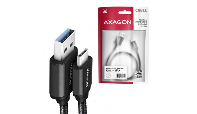 CABLE USB-C TO USB3.2 1M/BLACK BUCM3-AM10AB AXAGON