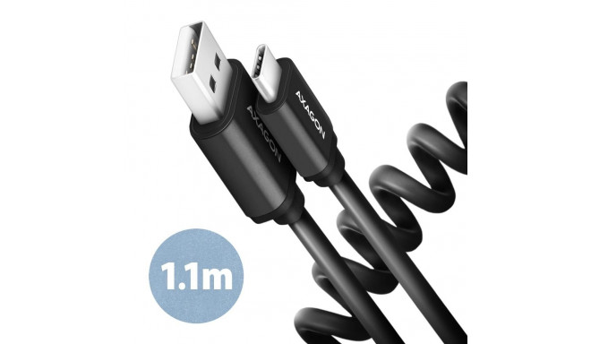 CABLE USB-C TO USB2.0 1.1M/TWISTER BLK BUCM-AM20TB AXAGON