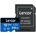 MEMORY MICRO SDXC 512GB UHS-I/W/ADAPTER LSDMI512BB633A LEXAR
