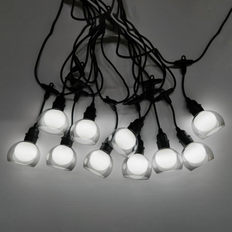 Valguskett FLICKER 10-LED pirni / 4,5m, külm valge valgus