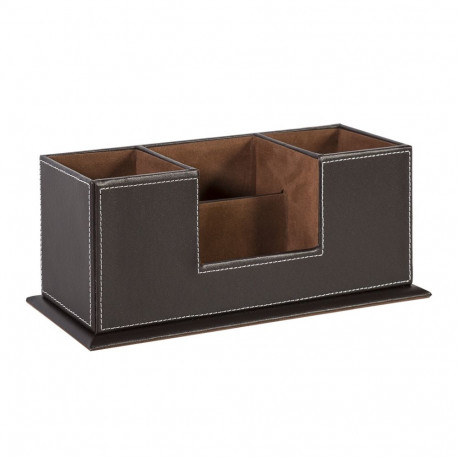 Pen holder WALTER 8x28xH11cm, dark brown