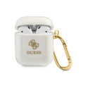 Guess Apple AirPods 1/2 cover Glitter Collection Transparent White